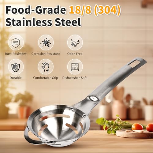 Stainless Steel Egg Yolk White Separator for Raw Eggs