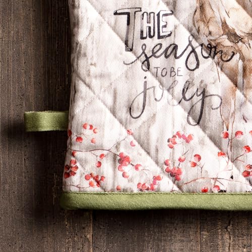 Maison d'Hermine Oven Gloves 100% Cotton Oven Mitt (091 - Mountain Life / 7.5" x 13" (Oven Mitt))