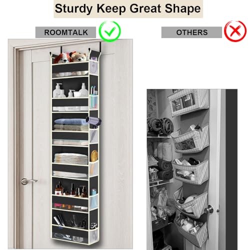 Over The Door Hanging Organizer 6 (Black / 6-shelf)