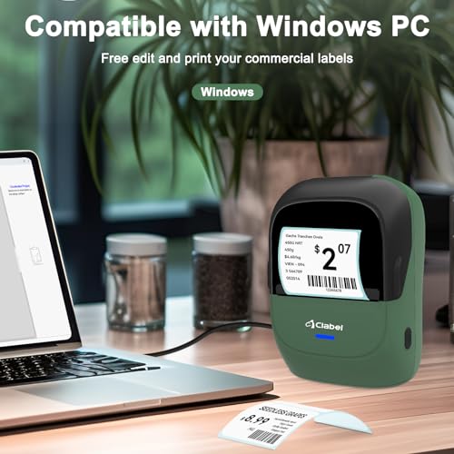 Thermal Label Maker Machine (Green)