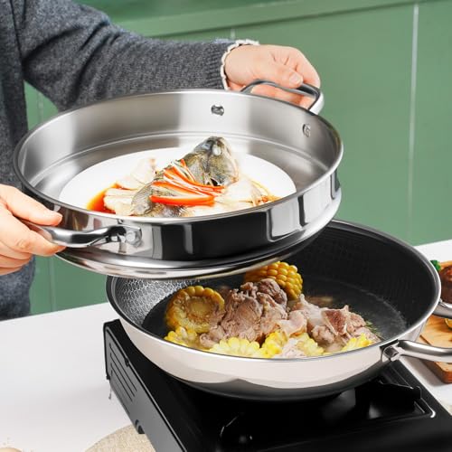 Hybrid 12 Inch Wok with Steamer (12 Inch with Steamer)