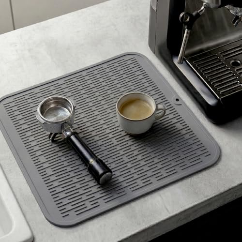 Silicone Dish Drying Mat for Multiple Usage (Gray / 18"L x 16"W)