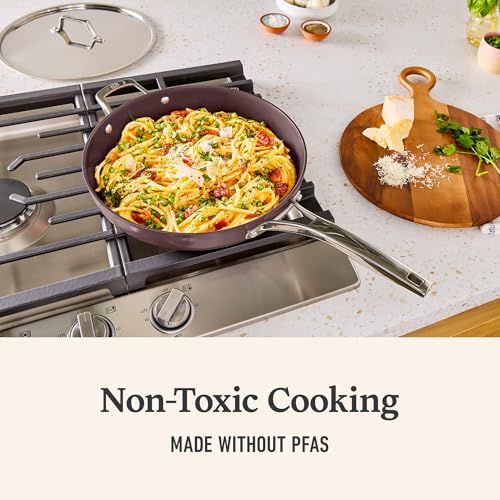 Premier Ceramic Nonstick 12 inch Frying Pan with Lid (12" Fry Pan with Lid / Fond)