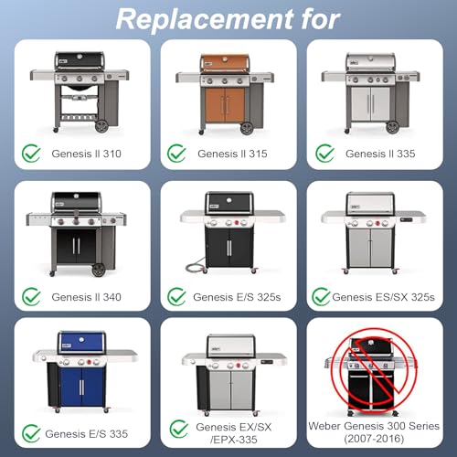 18.75" Genesis 2 Grill Grates for Weber Genesis II E (18.75" x 26.51" - 66095 Genesis II LX 300)