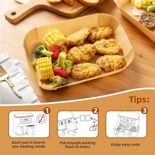 Air Fryer Paper Liners for Dual Zone Airfryer (100 Count)