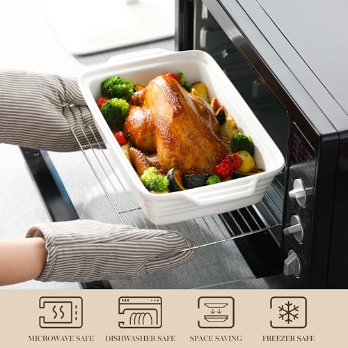 4.4 Qt Casserole Dish for Oven (4.4 QT - White)