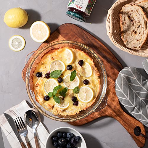 Sweejar Glass Pie Pan for Baking (9.5 INCHES)