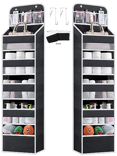 Over the Door Organizer Storage (Black / 1 pack)