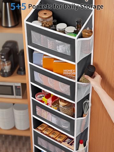 Over the Door Organizer for Pantry (Black / 2 Pack (Standard))
