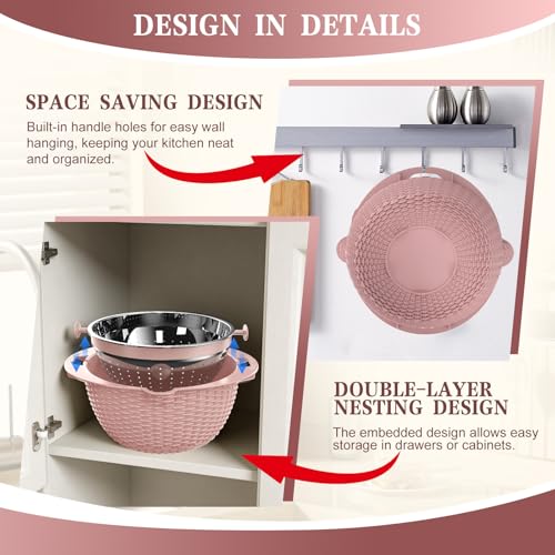 4 1 Strainer Bowl with Lid Set