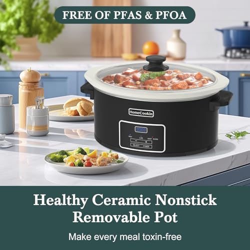 8 Quart Programmable Slow Cooker with Timer Keep Warm