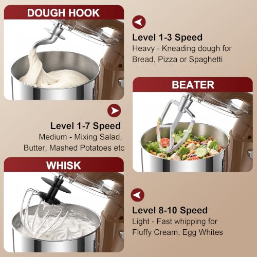 4QT Electric Stand Mixer (Brown)