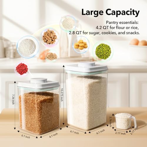 Food Storage Container Sets (2.8 Qt + 4.2 Qt)