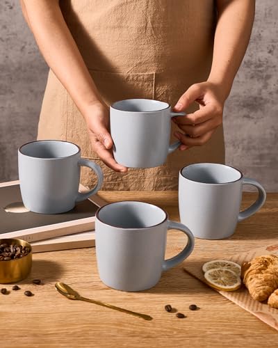 Mercury Coffee Mugs 13 oz (Mercury- Light Grey / 8 Count (Pack of 1))