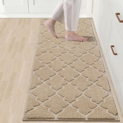 Soft Kitchen Floor Mats and Rugs Non Slip 20"x59" (Warm Beige / 20"X 59")