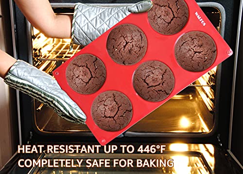 Silicone Whoopie Pie Baking Pans (Muffin Top Pan / 2 Pcs: 6 Cups, Regular)