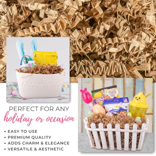 MagicWater Crinkle Cut Paper Gift Basket Filler (Kraft Brown)
