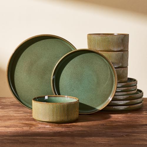 Dinnerware Set for 4 (Moss Green)