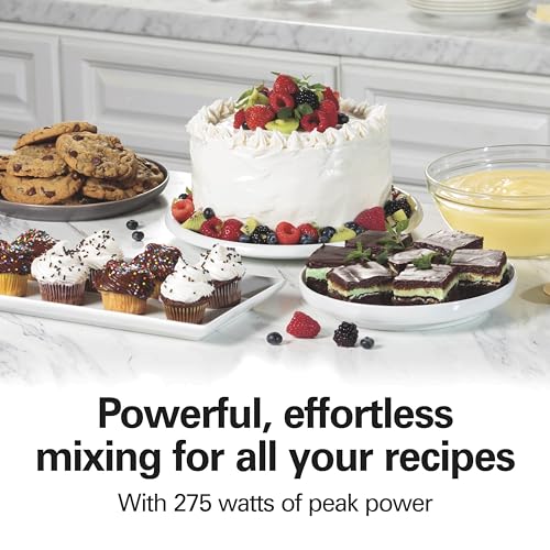 6 Speed Electric Hand Mixer With Easy Clean Beaters (Blue / Powerful 275 Watt Motor)