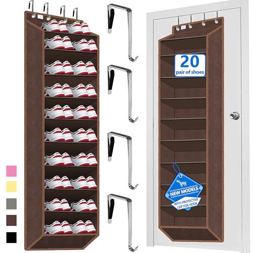 10 Tiers Shoe Organizer for Closet (Coffee)