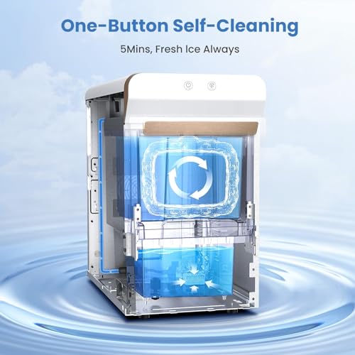 V2.0 Nugget Ice Maker for Home Kitchen Office (17.3"D x 9.7"W x 16.7"H / White)