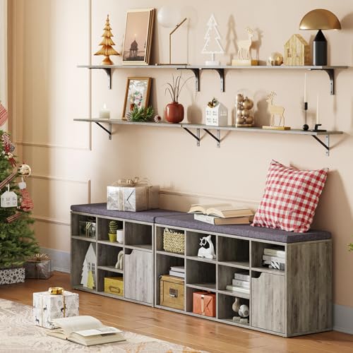 Long Wall Shelves (Grey Wash / 47.3 Inch)