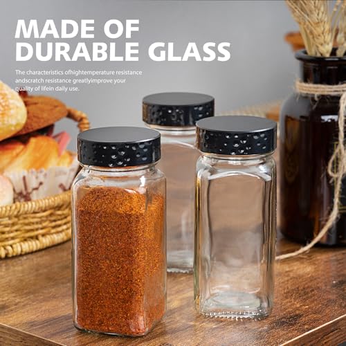 2pcs Black Spice Jars (Black Lids / 2pcs)