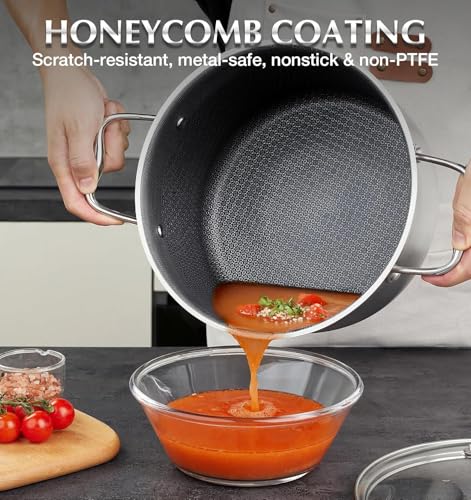 Triply Stainless Steel Cookware Set 6 Piece (Black / 6 Pcs)