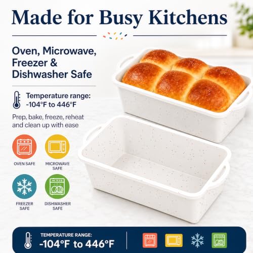 2 Pack 8.5x4.5 Standard Silicone Loaf Pans (Cream / Standard-8.5''×4.5'')