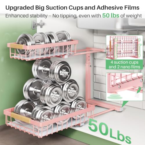 Under Sink Organizer (Pink / 2 Pack)