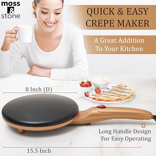 Gold Electric Crepe Maker (8 Inch Corded / Gold)