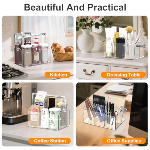 Acrylic Utensil Caddy.Silverware Organizer For Picnic Party