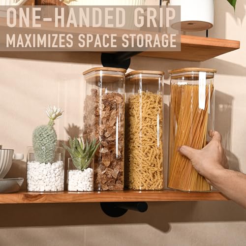 71oz 2.2Qt Rectangle Glass Storage Containers with Lids 3 (3 Count)