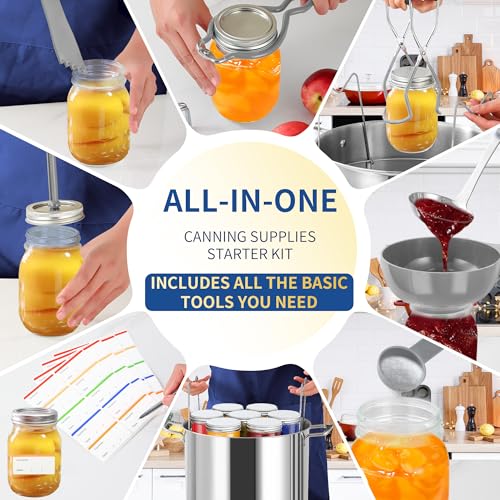 Canning Supplies Starter Kit (9-Pcs Set / Gray)
