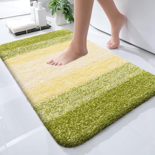 Small Bathroom Rugs 24x16 (24" X 16" / Olive Green)