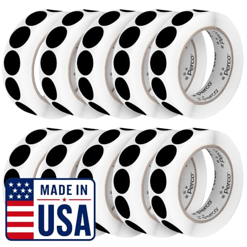 Black Perforated Round Circle Dot Sticker 1 (Black / 1 Inch)