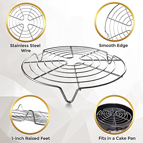 Round Cooling Rack Stainless Steel Steamer Rack Set of 3