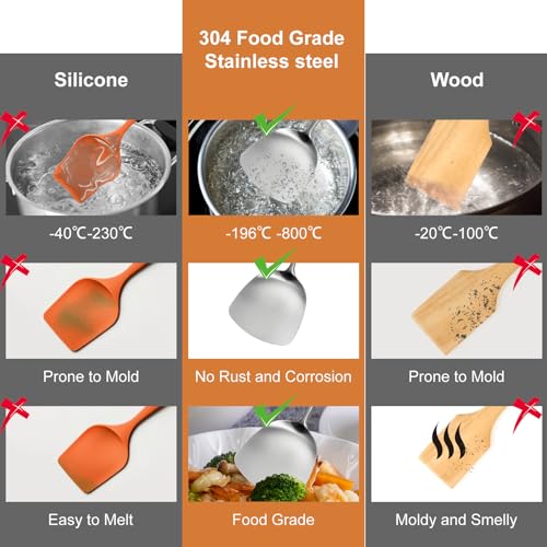 304 Stainless Steel Cooking Utensils Set (12 Count)