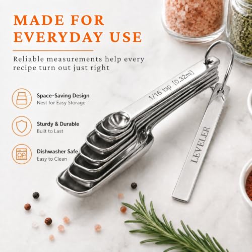 35PCS Stainless Steel Measuring Cups and Spoons Set (Set of 35)