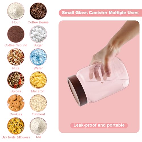 40 oz Glass Jars with Airtight Lid Spice Herb Jar Glass Coffee Ground Canister Clear Food Storage Jar for Sugar Cookies Tea Bean Spice Bath Salts (1200ml/40oz-2pack-A)