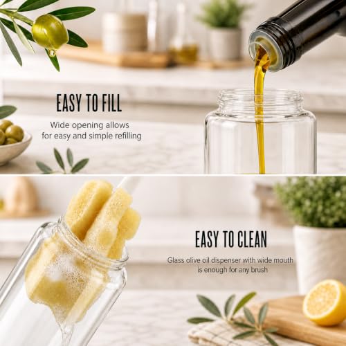Olive Oil Dispenser (Silver / 14OZ Set of 2)
