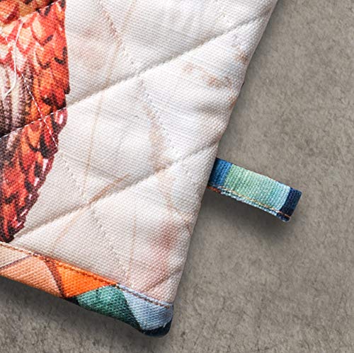 Maison d'Hermine Oven Gloves 100% Cotton Oven Mitt (084 - Faisan D'automne / 7.5" x 13" (Oven Mitt))