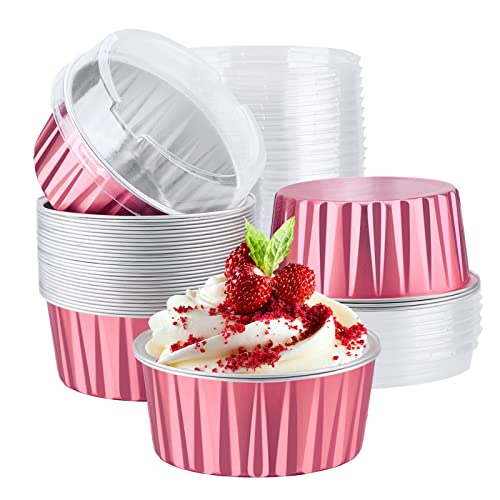 Aluminum Cups with Lids (Carmine / 30pcs)