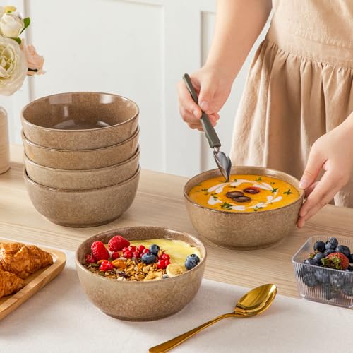 ANYA 24 Pieces Plates and Bowls Set (Caramel / 24 Pcs (Service for 6))