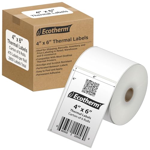 4" x 6" Thermal Labels (2850 Count)