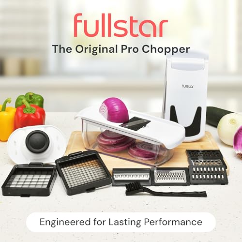 Pro Original Vegetable Chopper & Mandoline Slicer Kitchen Gadget (White / 8 in 1)