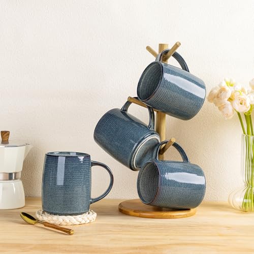 Large Coffee Mugs Set of 4 (Space Blue / Set of 4 (18oz))