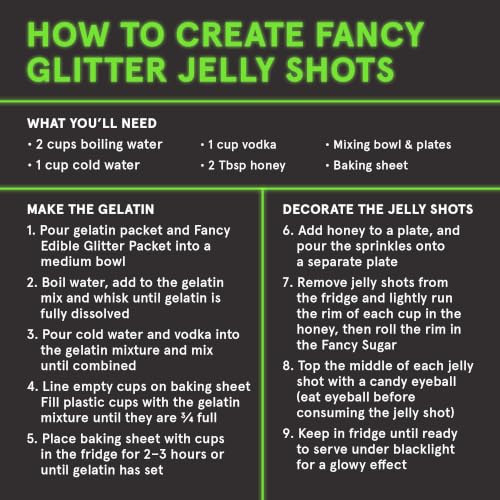 Eye of Newt Glitter Jelly Shot Kit Makes 24 (Eye of Newt Jelly Shot Decorating Kit)