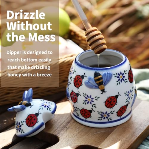 10oz Hidden Nook Handpainted Ceramic Honey Jar (Hidden Nook)