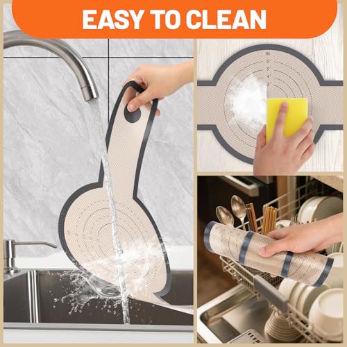 2 Pcs Silicone Bread Sling for Dutch Oven (2pcs: Grey Round)